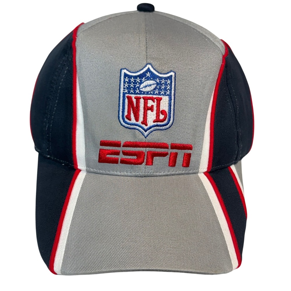 RARE‎ Vtg K-Products NFL ESPN Embroidered Baseball Cap Hat Red White Blue